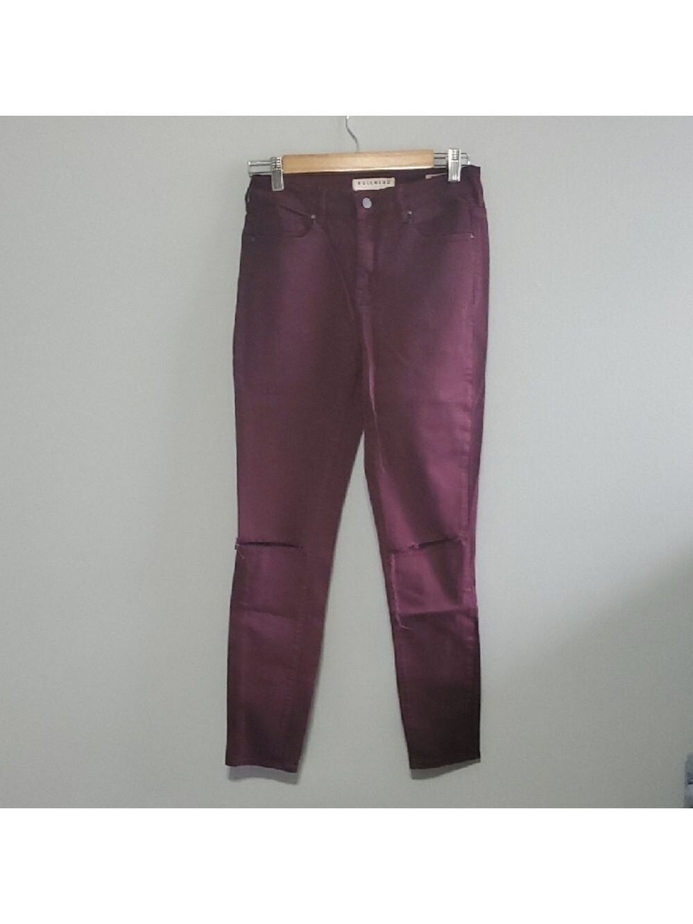 Bullhead Denim Co Jeans Womens Size‎ 27 Size 4 Deep Burgundy High Rise Skinniest